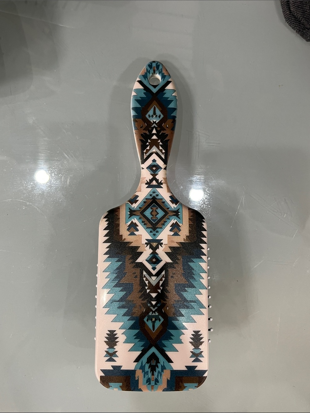 Decorative Turquoise & Brown Patterned Serving Paddle - Home Dining